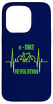 iPhone 15 Pro eBike Revolution Bicycle Electric Heartbeat Funny EKG Pulse Case