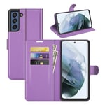 Samsung Galaxy S21 Fe 5G      Pu Wallet Case    [Purple]