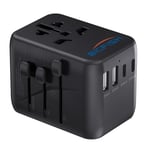 Universal Travel Adapter Worldwide Travel Plug Adapter with 2 USB A and 2 USB C