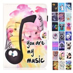 Rose-Otter for Kindle Fire 7 (2019) (2017) (2015) Case PU Leather Wallet Flip Case Card Holder Kickstand Shockproof Bumper Cover with Pattern Quote Music