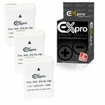 Ex-Pro EN-EL14 1800mAh Li-on Digital Camera Battery x3 for Nikon D3200 D5100