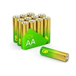 GP Ultra Alkaline AA Batteries, Longlife, 1.5 V, Mignon Batteries, LR06, Pack of 12, G-Tech Technology