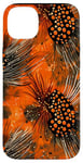 Coque pour iPhone 14 Plus Orange Abstrait Polka Dots Fly Fishing Apparel with Black