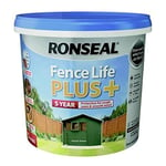 Fence Paint Forest Green Ronseal RSLFLPPFG5L 5 Litre Fence Life Plus Paint