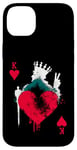 iPhone 14 Plus Peace Love Poker - Vintage King Of Hearts Card Game Lover Case