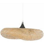 Beliani - Lampe Luminaire Suspension Design 80 cm en Bambou E27 40W Éclairage pour Salon Cuisine ou Salle à Manger au Style Scandinave Moderne et Boho