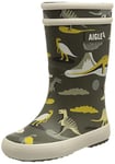Aigle Lolly Pop Play2 Rain Boot, Multicoloured Dino, 8.5 UK Child