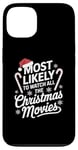 Coque pour iPhone 13 Plus susceptible de regarder tous les films de Noël drôles de vacances