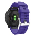 Garmin Fenix 6S snyggt klockarmband i silikon - Lila