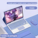 (A7 10.4in portugalilainen paketti 2)Samsung Tablet Cover Näppäimistö Samsung Galaxy Tab A8 10.5 A7 S6 Lite Tablet Suoja Samsung Tab 10.4 S7 FE S8 Plus -kotelolle Tietokoneen kannet ja suojakuoret