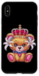 iPhone XS Max Kawaii teddy bear with crown and lilies Case