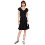 Armani Exchange Women's Wrap Skater Dress Casual, Black, XL