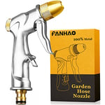 FANHAO Pistolet d'arrosage métal Pistolet Arrosoir, bouton de contrôle de débit facile, Pulvérisateur de Jardin à haute pression professionnel, Puissant pour Lavage de Voiture, Arrosage de Jardin