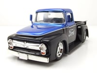 Ford F-100 Pro Stock Pick Up 1956 Noir Bleu Maquette de Voiture 1:24 Jada Toys