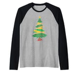 True Crime Christmas Tree Holiday Horror Blood Crime Scene Raglan Baseball Tee