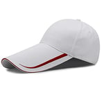 YEKEYI Extra Long Bill 100% Washed Cotton Baseball Cap Lengthened Brim Sun Protection Hat Long Large Bill Cap White