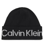 Mössa Calvin Klein Logo Reverso Tonal Beanie K60K611151 Svart