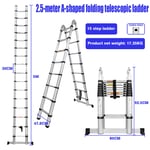 2M-6M Telescopic Ladder Hook Ladder Multi-Purpose Extendable Folding Ladders