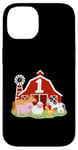 Coque pour iPhone 14 1er anniversaire animaux de la ferme Bday Party 1 an garçon tout-petit