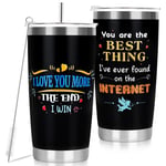 Gifts for Him Boyfriend Husband, Anniversary Romantic Gifts for Men, Birthday Gifts Christmas Valentines Day Gifts for Boyfriend Husband, Insulated Coffee Cup & Wine Tumbler 600ml