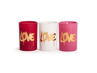 Set Of Scented Candles Love Collection Love Is In The Air Mini Candle Gift Set 3 X 40 G