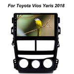 SADGE Android Car Navigation pour Toyota Vios Yaris 2018 avec 9 Pouces à écran Tactile avec Navigation GPS Bluetooth Musique Android Appareil de Navigation WiFi 4 g/BT Tethering Internet