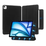 iPad Air 13" (2024) Tech-Protect Smartcase Magnetisk Deksel Tri-fold - Svart