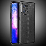 OPPO Find X5 Leather Texture Case Black