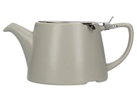 London Pottery 43240 Théière ovale avec infuseur pour thé en vrac Grès Gris satiné 3 tasses