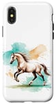 Coque pour iPhone X/XS T-shirt pour cheval, sweat à capuche de sport équestre, housse de téléphone portable pour poulains