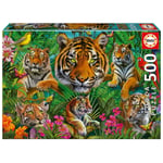 Educa Tiger Jungle Pussel 500 bitar multifärg