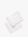 Purebaby Essentials Organic Cotton Muslin Wrap Set, Pack of 2, Vanilla Blossom