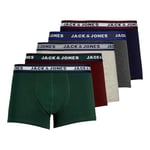 JACK&JONES Boxer Shorts 5 Pack Essential Trunks Short Underwear Logo Printed Design JACOLIVER, Colours:Multicolor, Pant Size:XXL