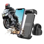 Moman Support Telephone Velo, PML1 Universel Porte Telephone Moto du Guidon à 360° Rotation Antidérapant Installation sans Outil pour Téléphone de 4.7''-6.8'', Support-Porte-Telephone-Velo-Moto