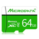 Carte Mémoire MICRODATA 64 GB U3 XC Tf (Micro SD) MICROSD Carte + Adaptateur