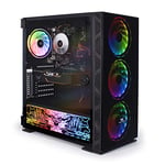 Veno Scorp Gaming PC I7-10700F, 1TB HDD - 256 SSD - 16GB RAM - 4GB GTX 1050 TI - RGB CASE Windows 10 with Neonzilla 4 ARGB FANS