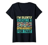 Womens Data Scientist I'm Silently Creating A Spreadsheet For That V-Neck T-Shirt