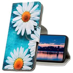 MRSTER Coque pour Xiaomi Redmi Note 8, Coque en Cuir Xiaomi Redmi Note 8, Étui Téléphone Xiaomi Redmi Note 8, Motif Coloré Imprimé Housse pour Xiaomi Redmi Note 8. XC1 Chrysanthemum