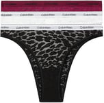 Calvin Klein Women Pack of 3 Brazilian Briefs with Lace, Multicolor (Purple Potion/White/Black), M