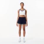 Lacoste Short coton éponge détails contrastés Taille 42 Bleu Nuit