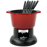 Chasseur Cast Iron Chilli Red Fondue Set