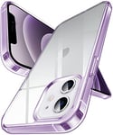 DASFOND Coque Crystal Clear pour iPhone 12 Mini, [Transparente et Résiste Jaunit] Souple TPU & Acrylique Étui Antichoc Bumper, Ultra Fine Parfaite Ajustée Housse iPhone 12 Mini 5,4", Violet