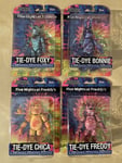 Five Nights At Freddys Tie Dye Die Figure Set Bonnie Chica Freddy Foxy 4 Pack UK