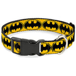 Buckle Down Bat Signal 3 Jaune/Noir/Jaune Plastique Clip Collier