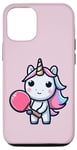 Coque pour iPhone 15 Licorne Avec Batte De Tennis De Table Pour Ping-pong