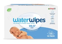 WaterWipes Plastic-Free Original Baby Wipes 99.9% Water Based Wipes Unscented...