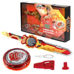 Infinity Nado Toupie Split Series pour Enfants Jouets en métal garçons, Battle Tops Gyroscope Launcher Jouets garçons, Nado Spinning Tops garçons à partir de 5 Ans, Flaming Pack Blazing War Bear