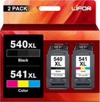 LIFOR 540XL 541XL Twin Pack Replacement for Canon 540 and 541 Ink Cartridges 54