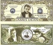 Novelty Dollar James Dean Rebel Without A Cause Dollar Bills X 2 New