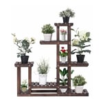 Etagère à Fleurs en Bois Porte-Fleurs 6 Niveaux pour Plantes Porte Pot de Plantes-Support de Rangement 95 x 25 x 96 cm - Costway